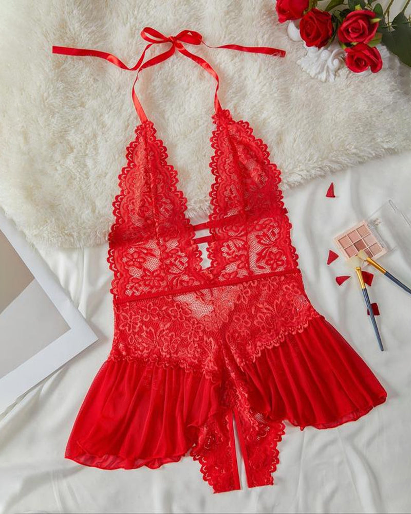 Pijama de Encaje Sexy para Mujer