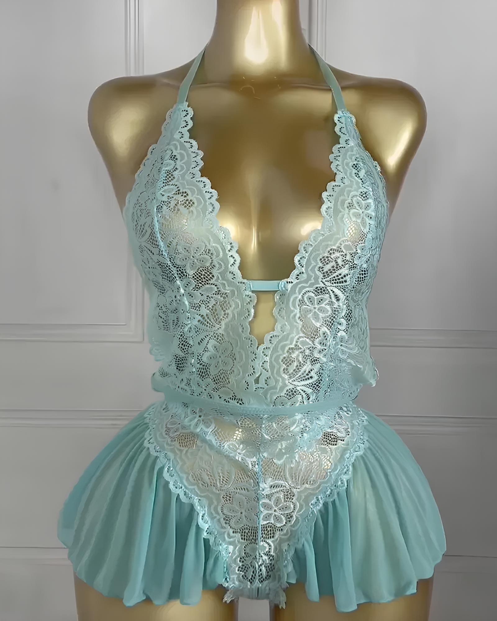 Pijama de Encaje Sexy para Mujer