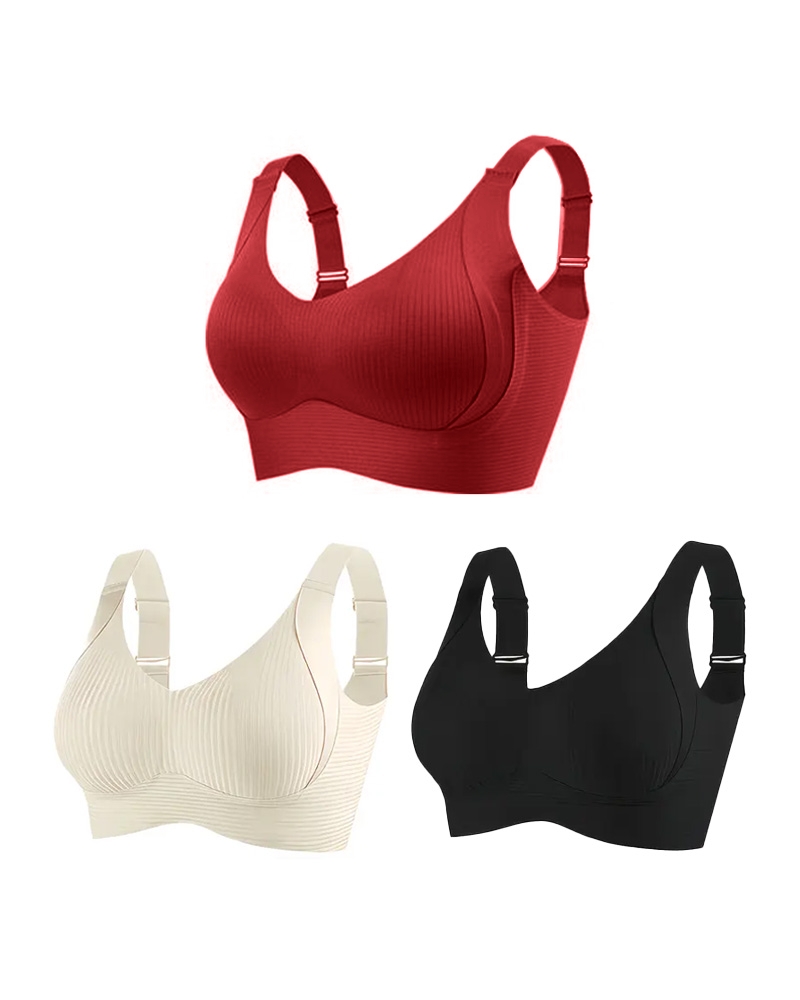 Pack de Brasieres Inalámbricos Ajustables de Color Sólido