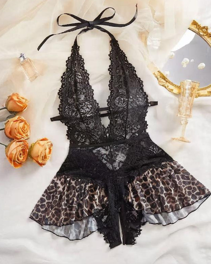 Pijama de Encaje Sexy para Mujer
