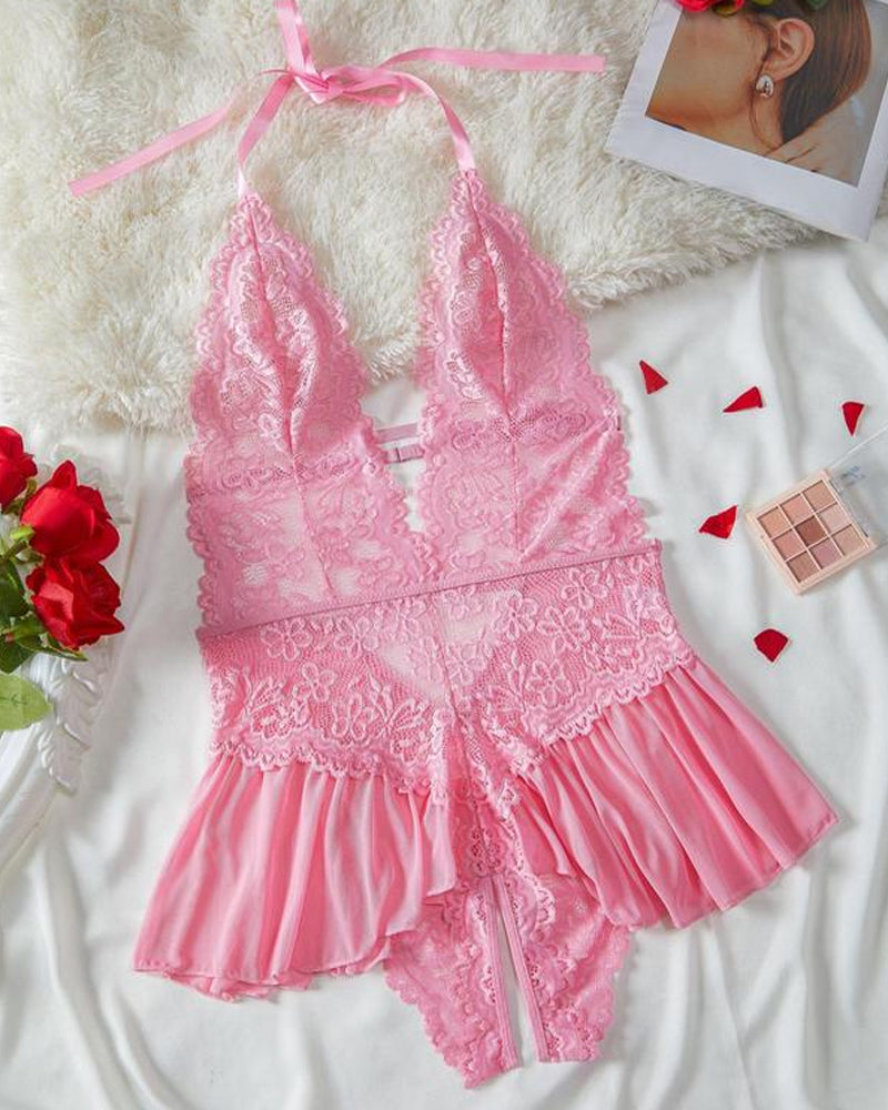 Pijama de Encaje Sexy para Mujer