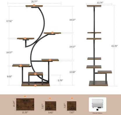 LumiPlant™ LED Plantenstandaard met 7 Niveaus