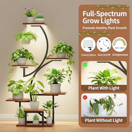 LumiPlant™ LED Plantenstandaard met 7 Niveaus