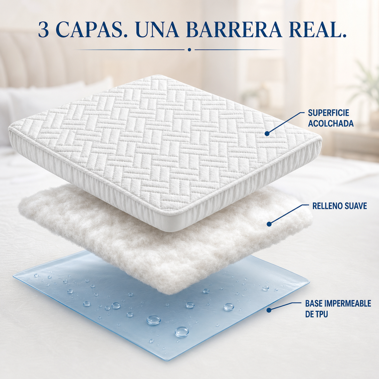 Pack 3 protectores de colchón impermeables — imagen 5